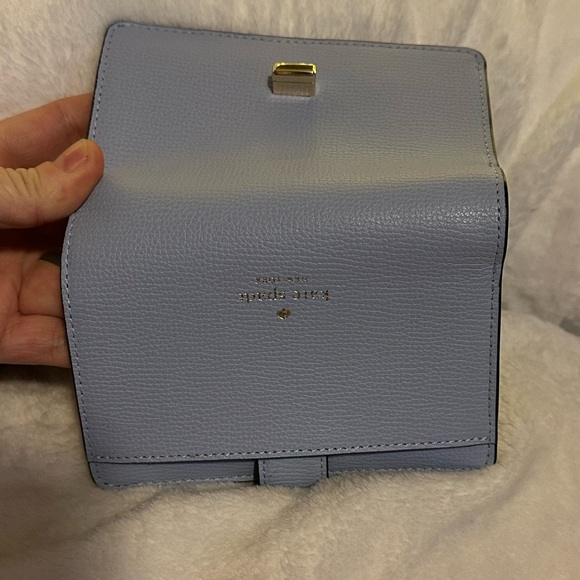 kate spade Periwinkle Textured Wallet with Gold Turn-Lock - Picture 8 of 10